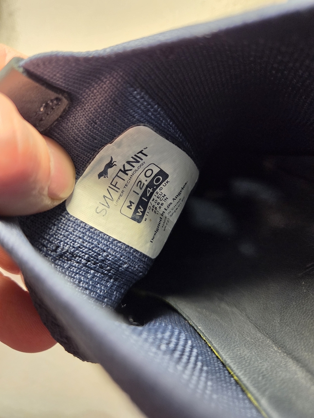 Wolf & Shepherd SwiftKnit Derby Navy White Men’s 12 - Picture 6 of 9